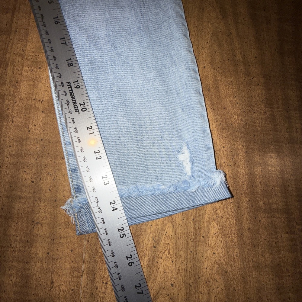 REWASH Classic Rise Vintage Reunion Cropped Jeans‎ Sz 3/26 Stretch Distressed - Picture 6 of 7